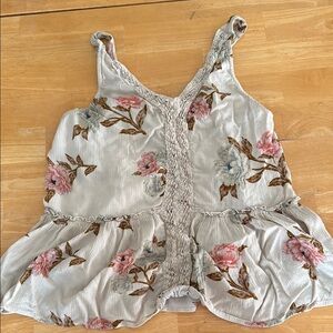 Floral Lace Trim Women’s Top